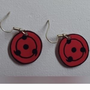 4/$60 New Naruto Sharingan Pair of Earrings - Hand-Made